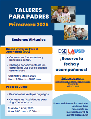 Talleres Para Padres Primavera 2025